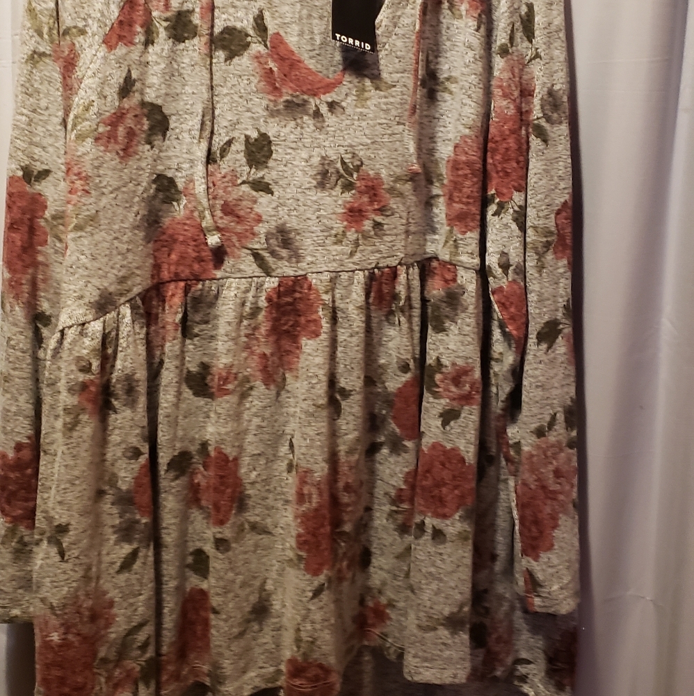 Torrid high low hacci babydoll hooded top 2 XXL